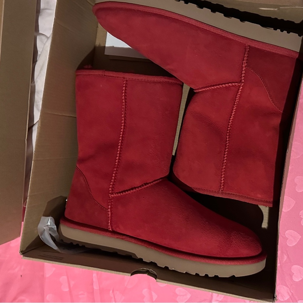 Red UGG Classic Short -- Treadlite Version